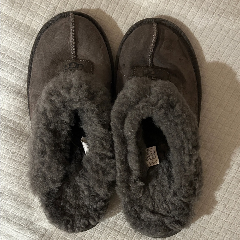 UGG Dark Brown Sheepskin Slippers
